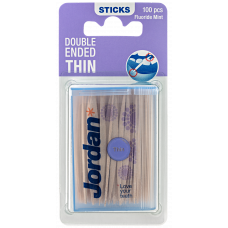 Jordan Dental Sticks, double ended thin, 100 units