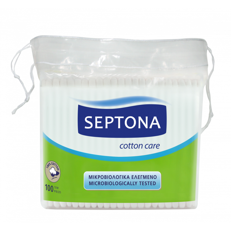 Septona Cotton Buds ( 160pcs)- Plastic Bag With String