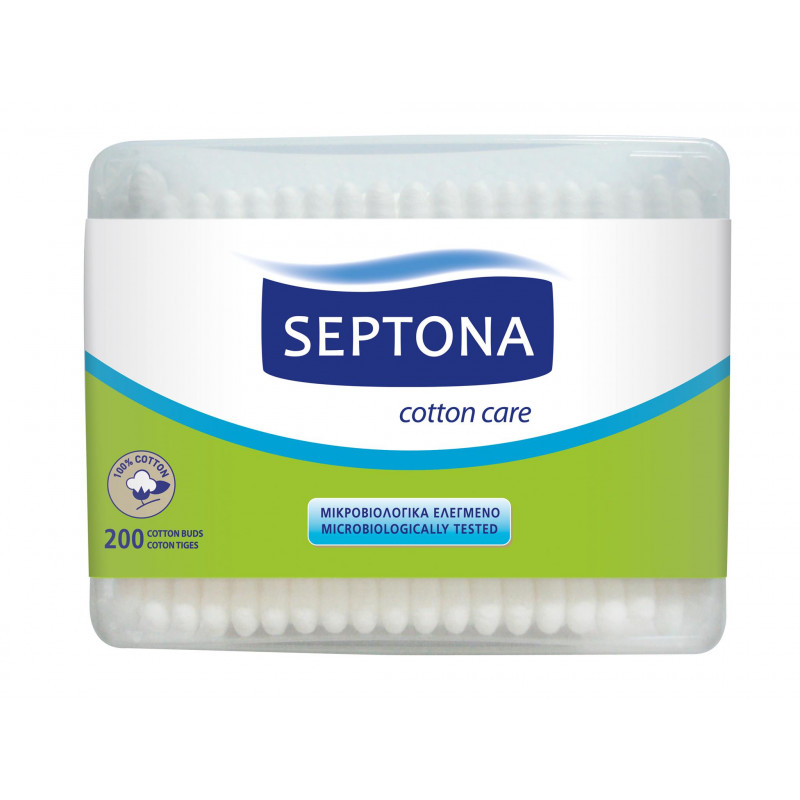 Septona cotton buds rectangular box 200 pcs